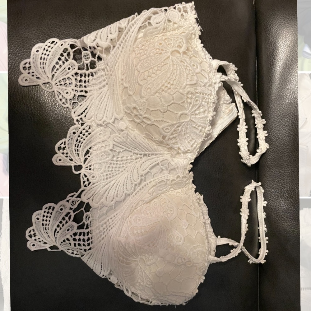Two piece white set! Fitted with beautiful lace